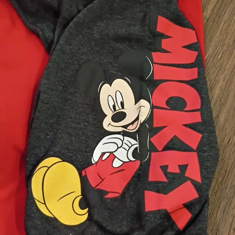 Adults Disney Mickey Mouse Charcoal and Scarlet Joggers - Picture 2 of 9